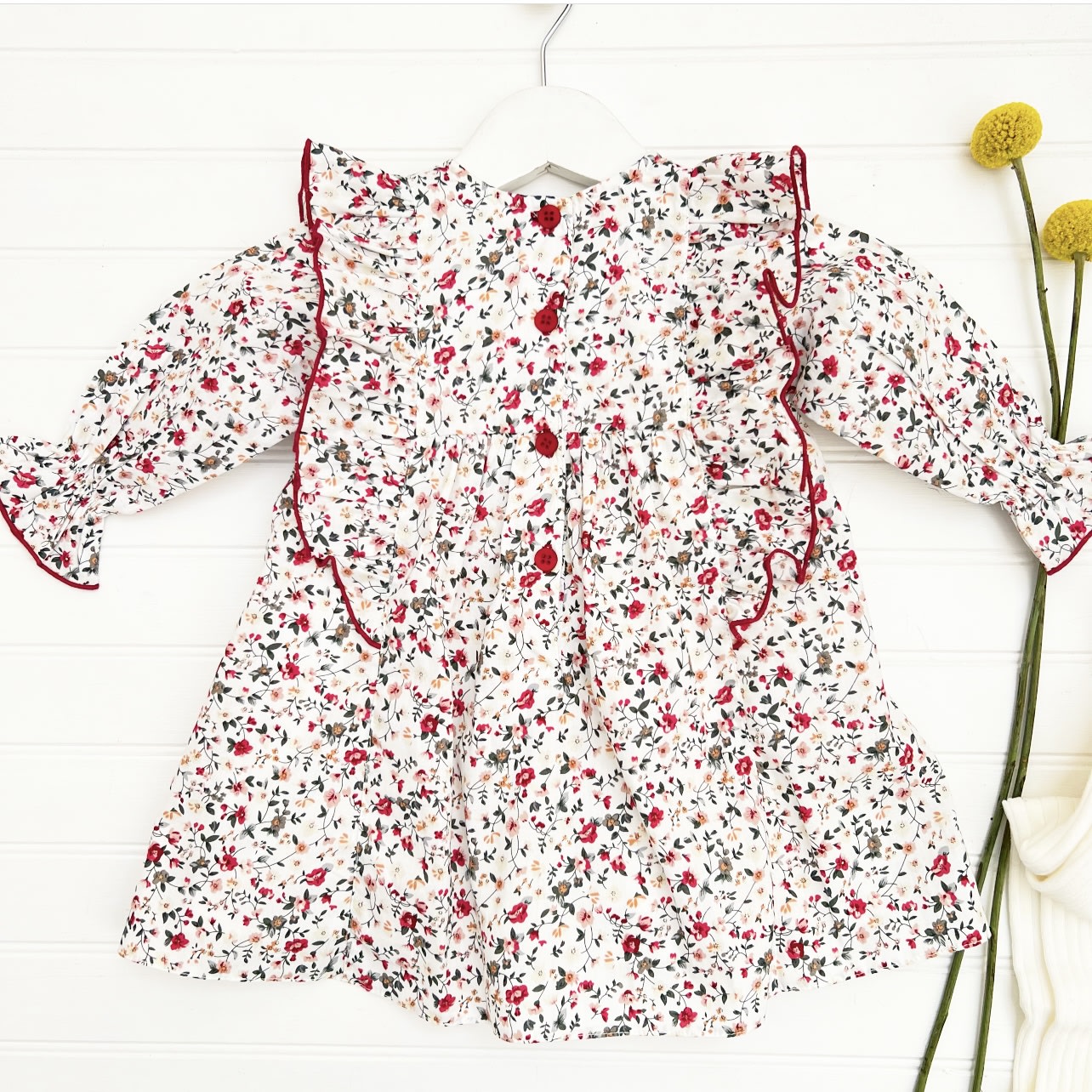Vestido adela rojo