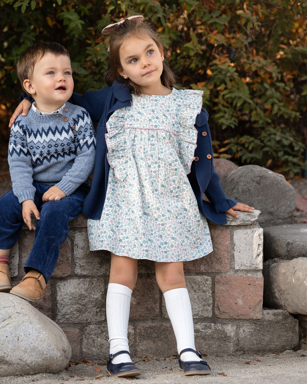 Vestido flores Denim