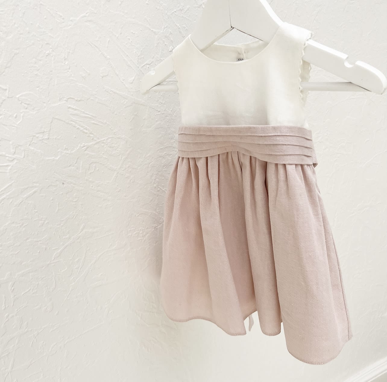 Vestido Bicolor M/c Rosa