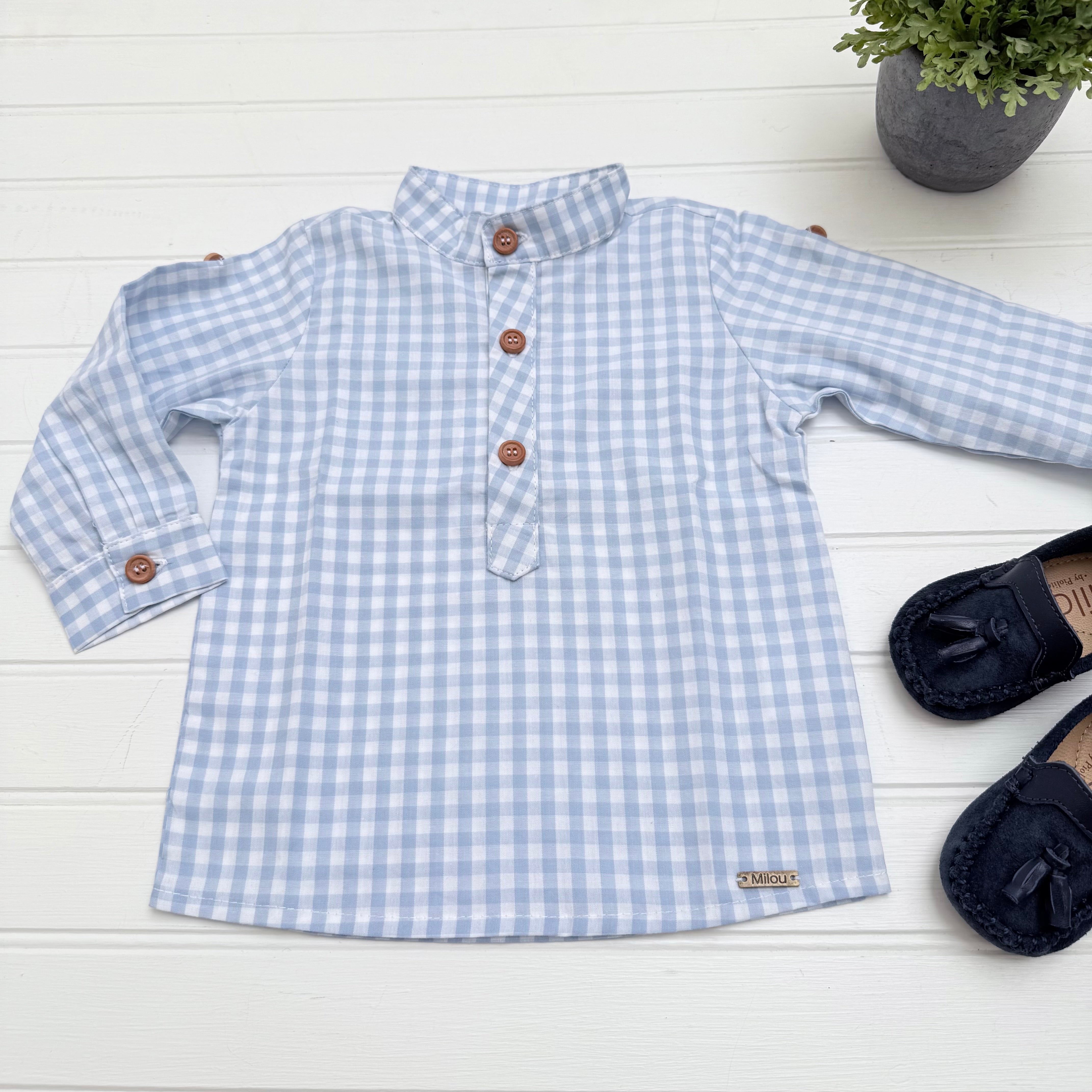 Camisa Vichi Celeste ml