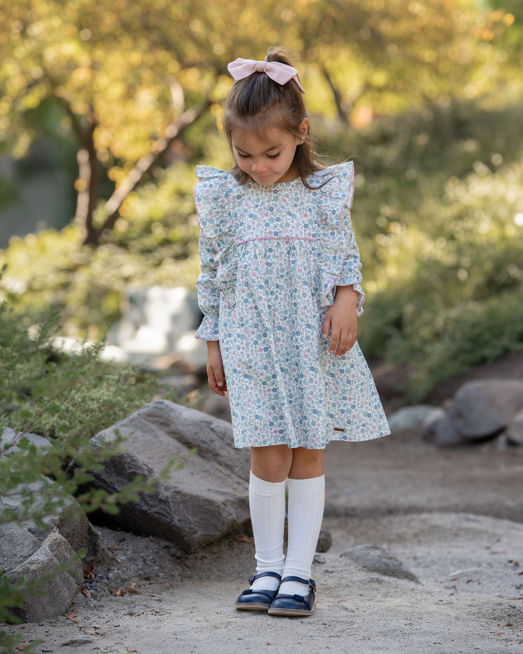 Vestido flores Denim