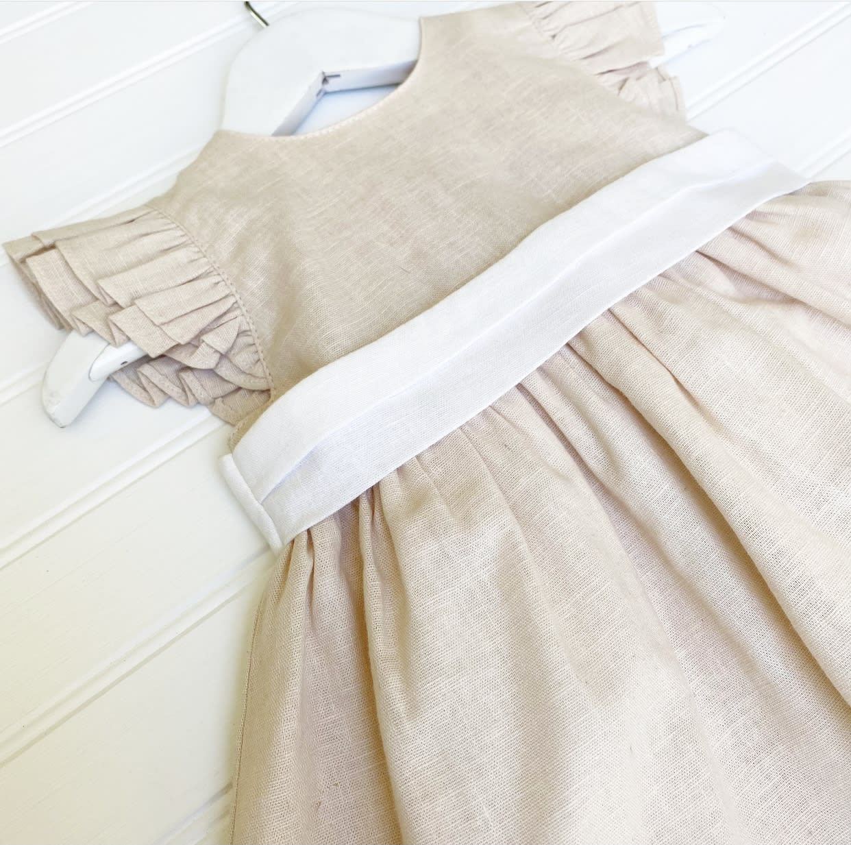 Vestido Lino Arena Cinto