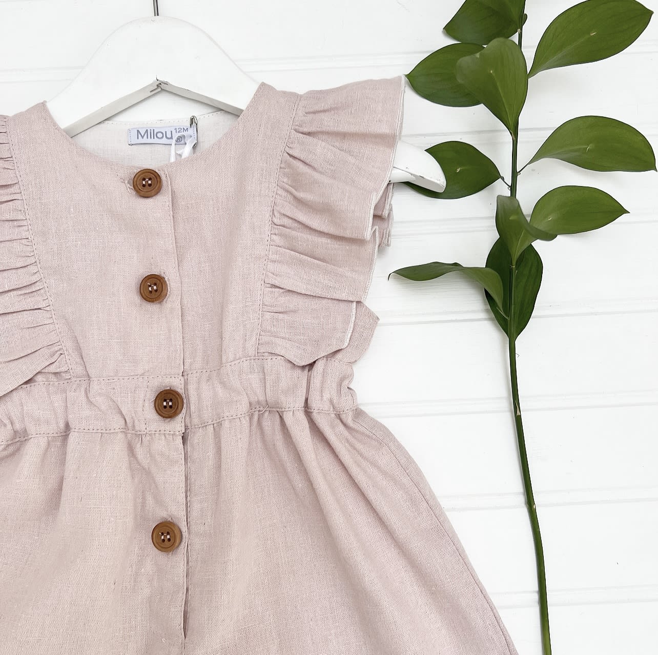 Enterito short lino rosa