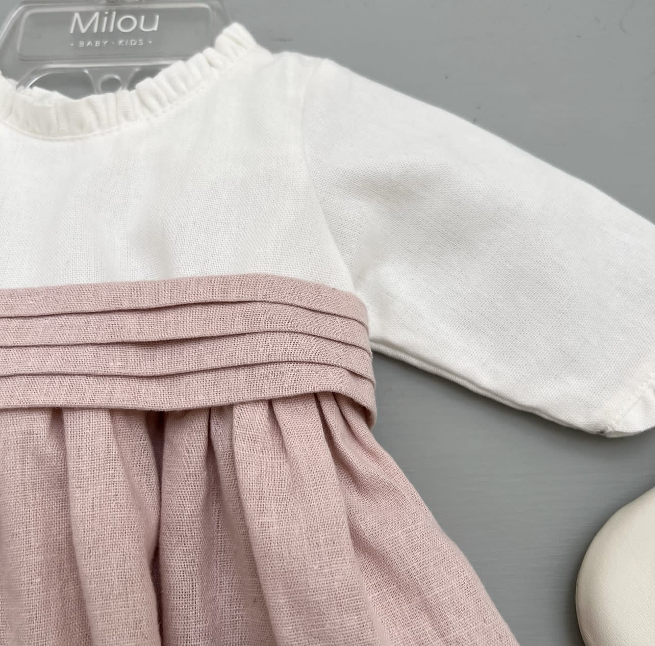 Vestido Bicolor M/l Rosa