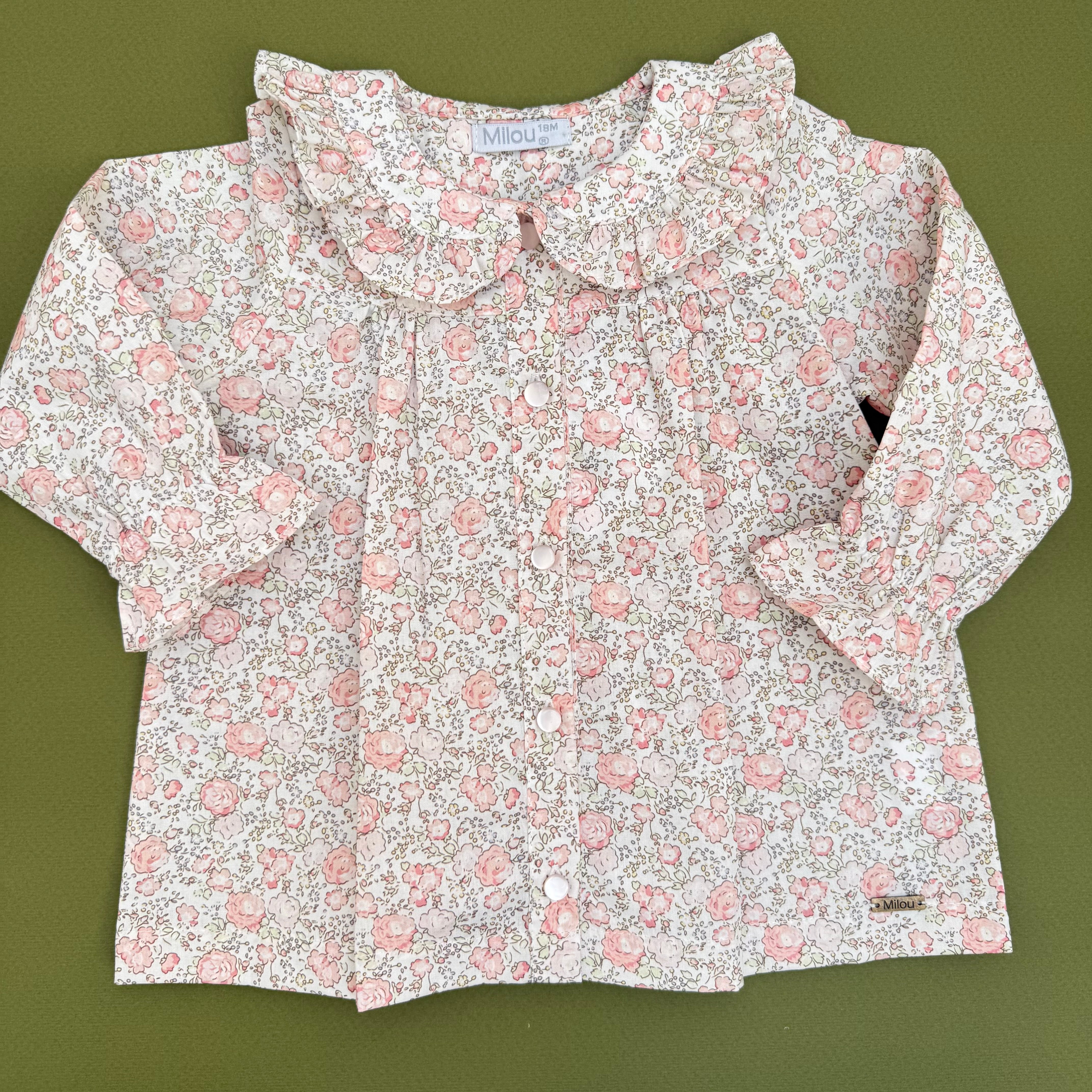 Blusa Mimi Flores Rosa