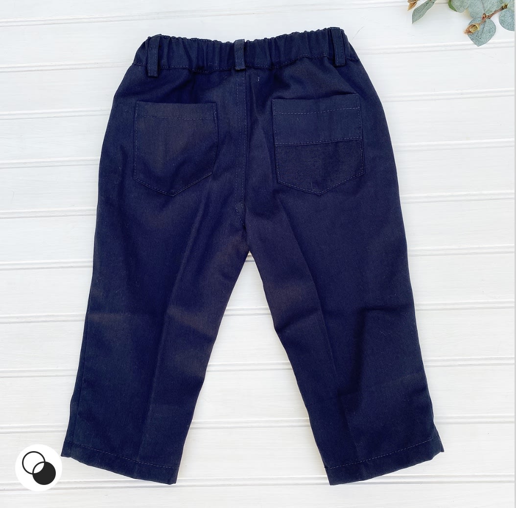 Pantalon Cjto Tela Azul