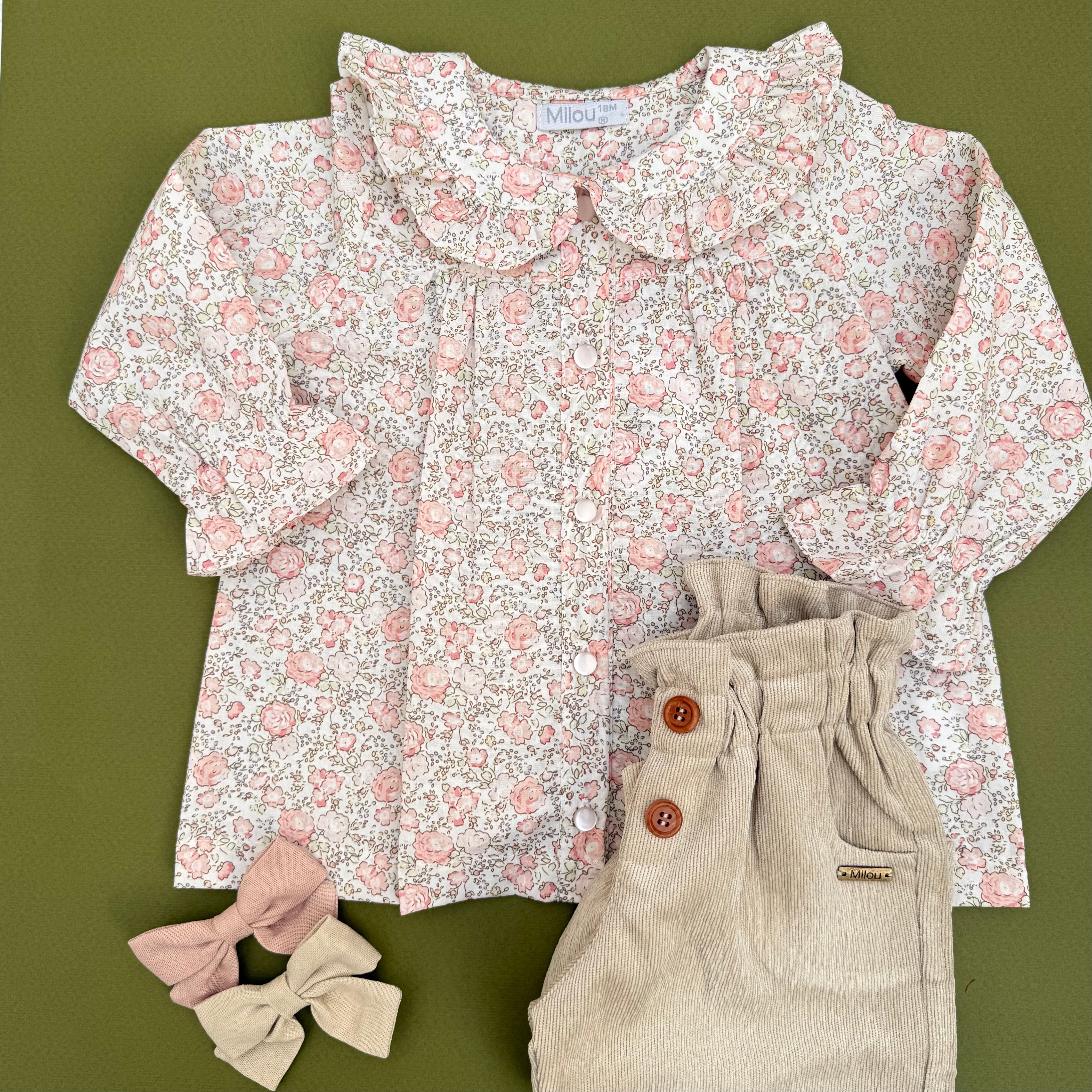 Blusa Mimi Flores Rosa
