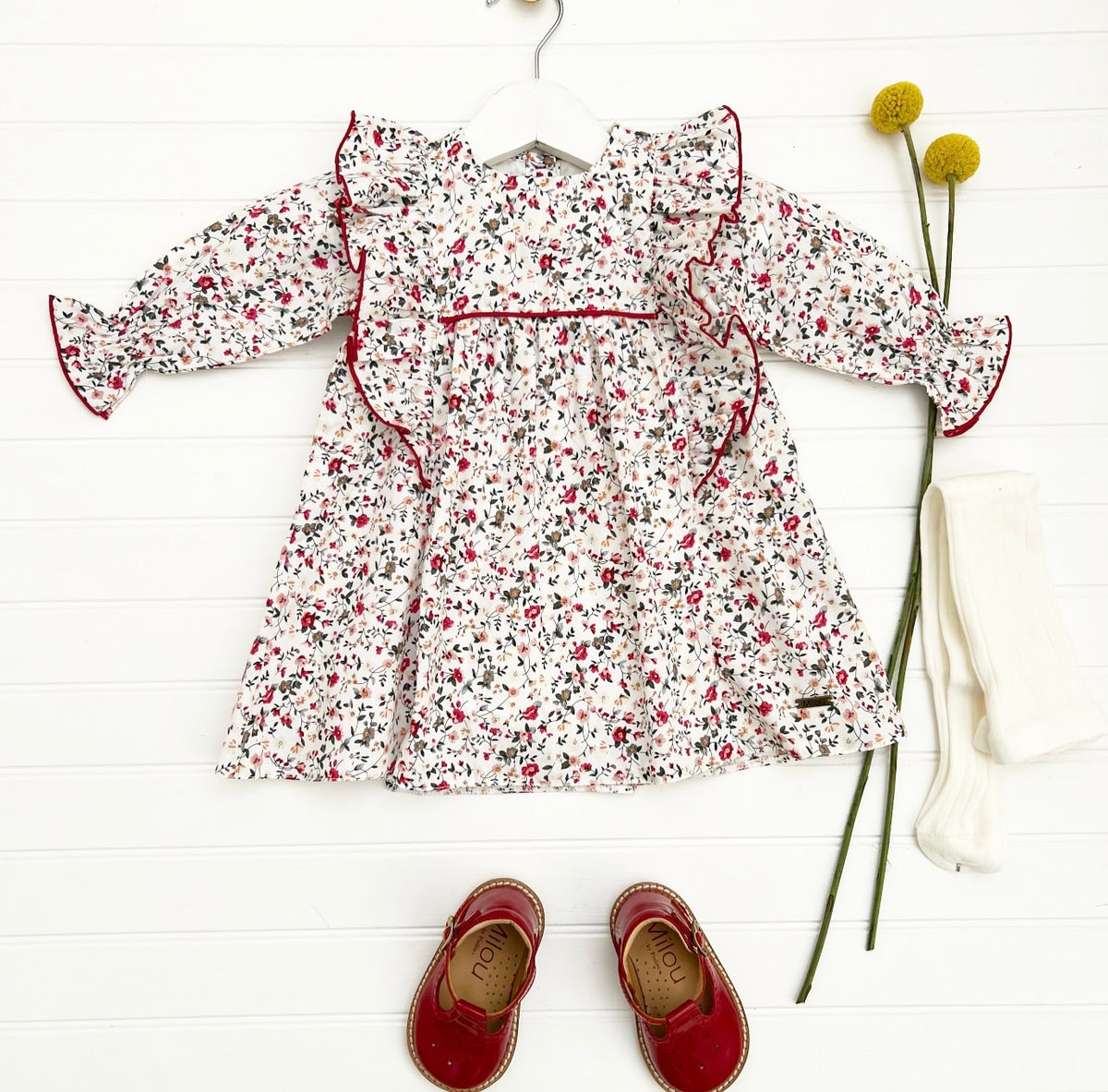 Vestido adela rojo