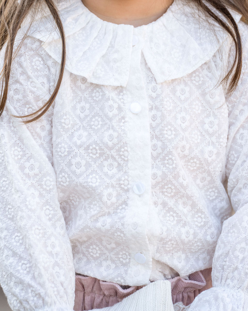 Blusa broderie payaso m/l