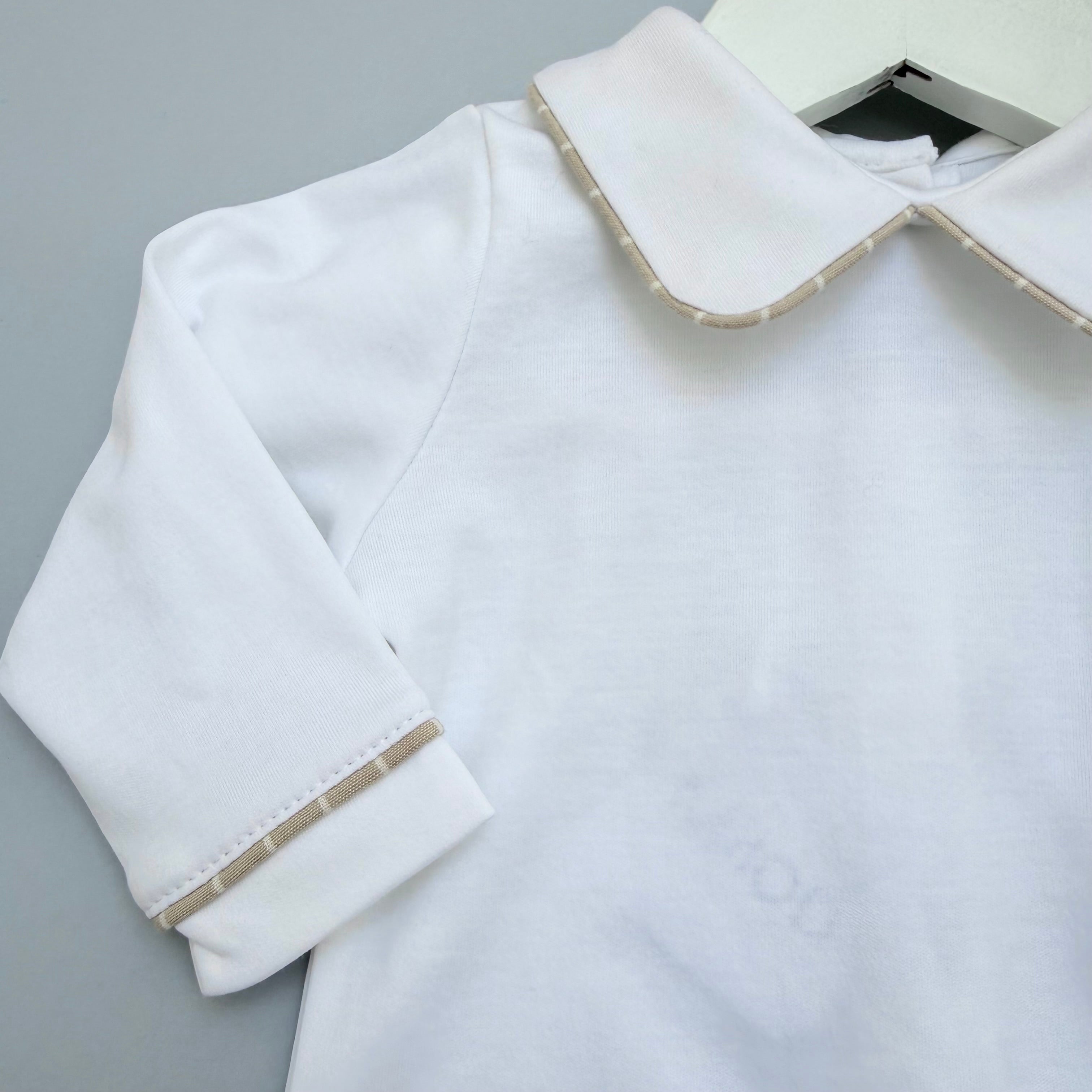 Body Niño M/l Ribete Beige