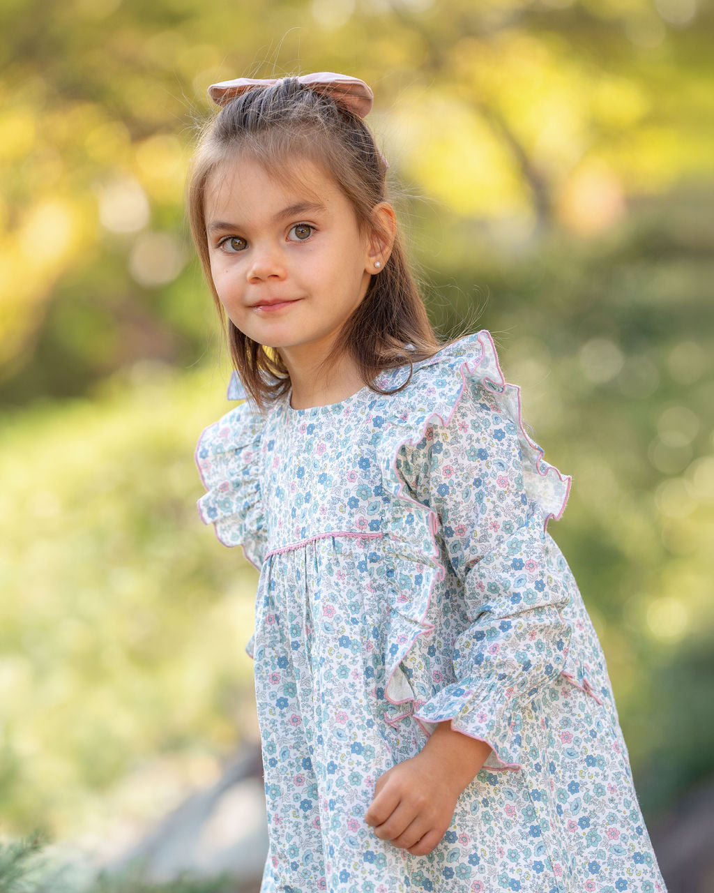 Vestido flores Denim