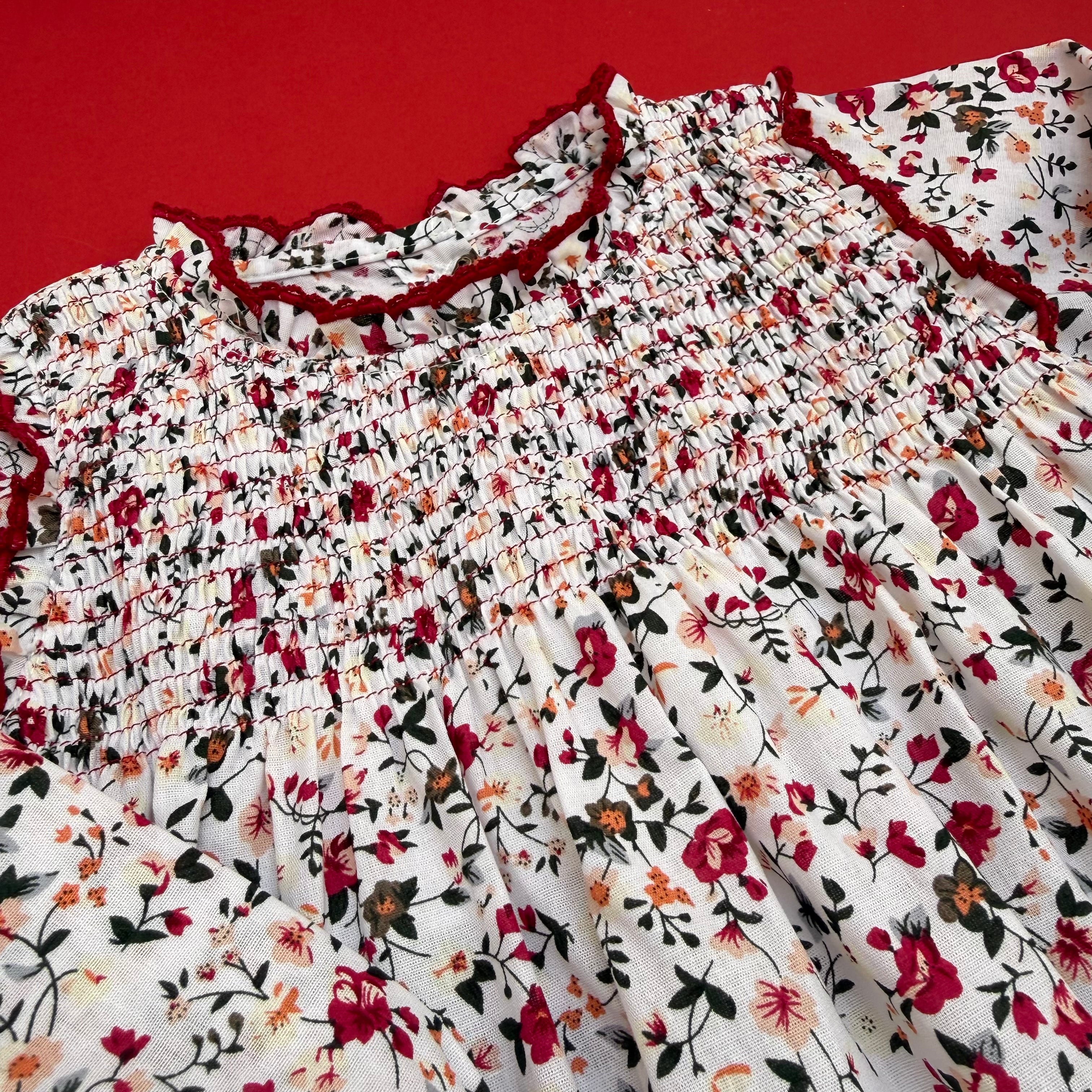 Blusa Kika Flores Rojo