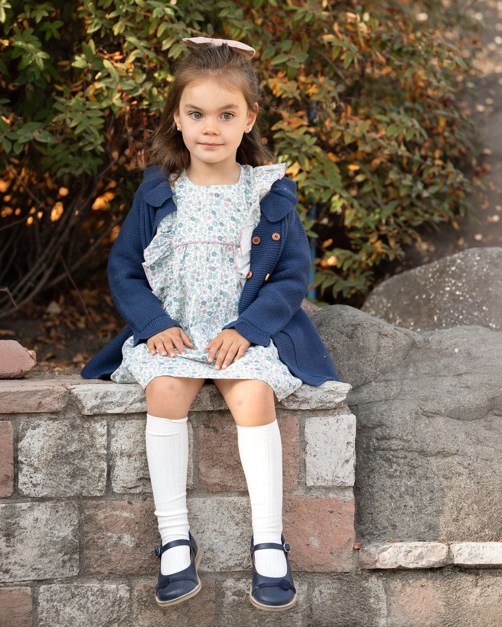 Vestido flores Denim