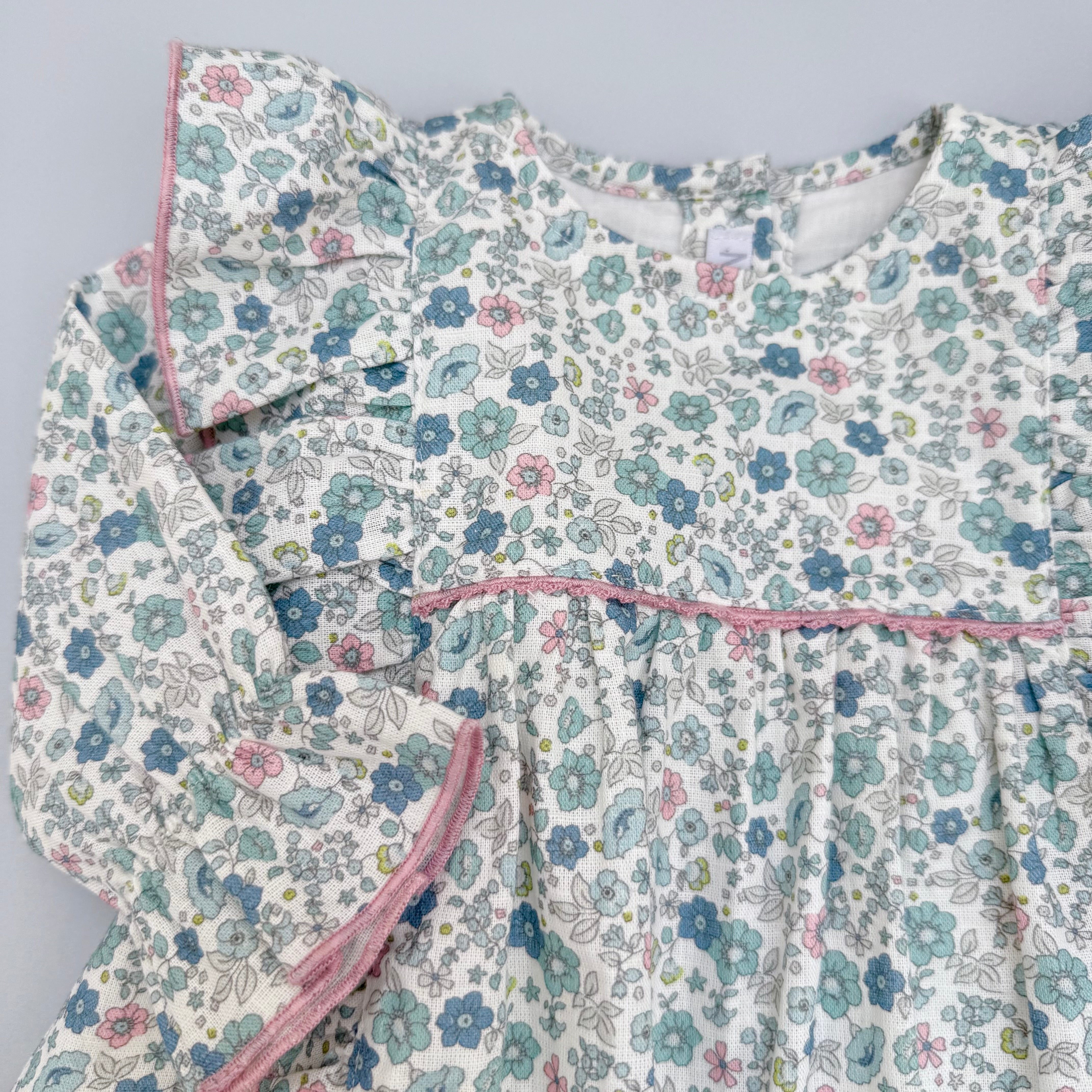 Vestido flores Denim