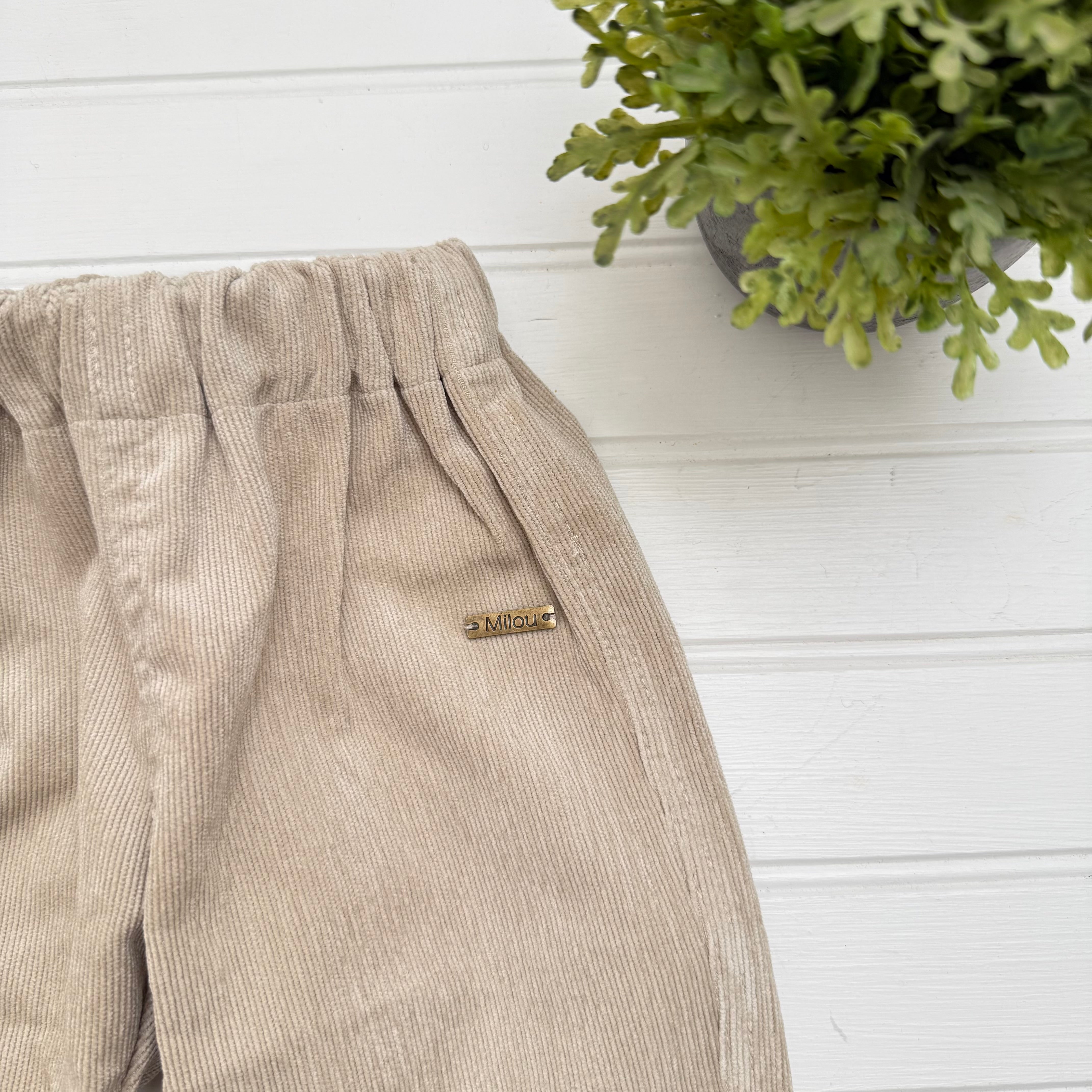 Pantalon Baby cotele beige