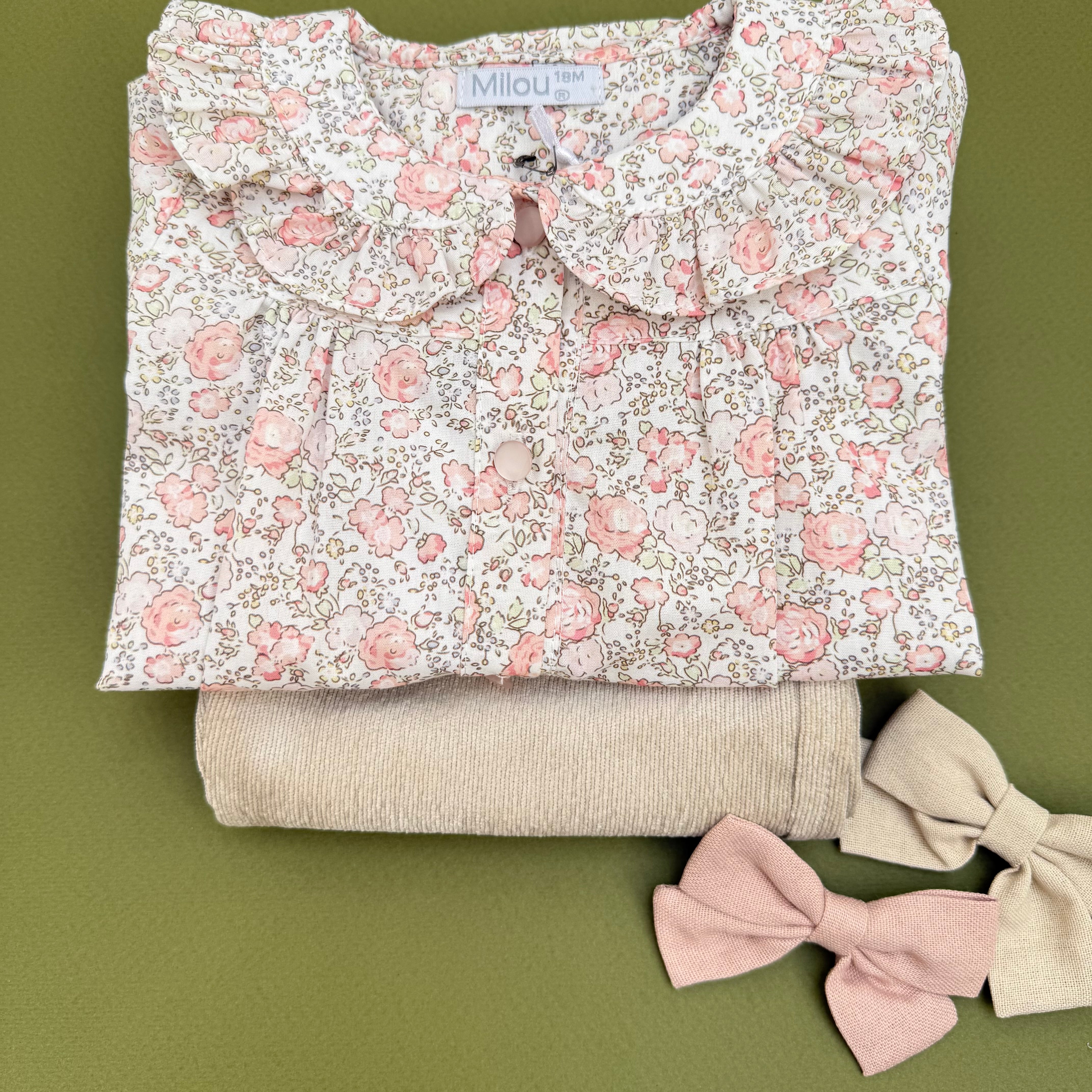 Blusa Mimi Flores Rosa
