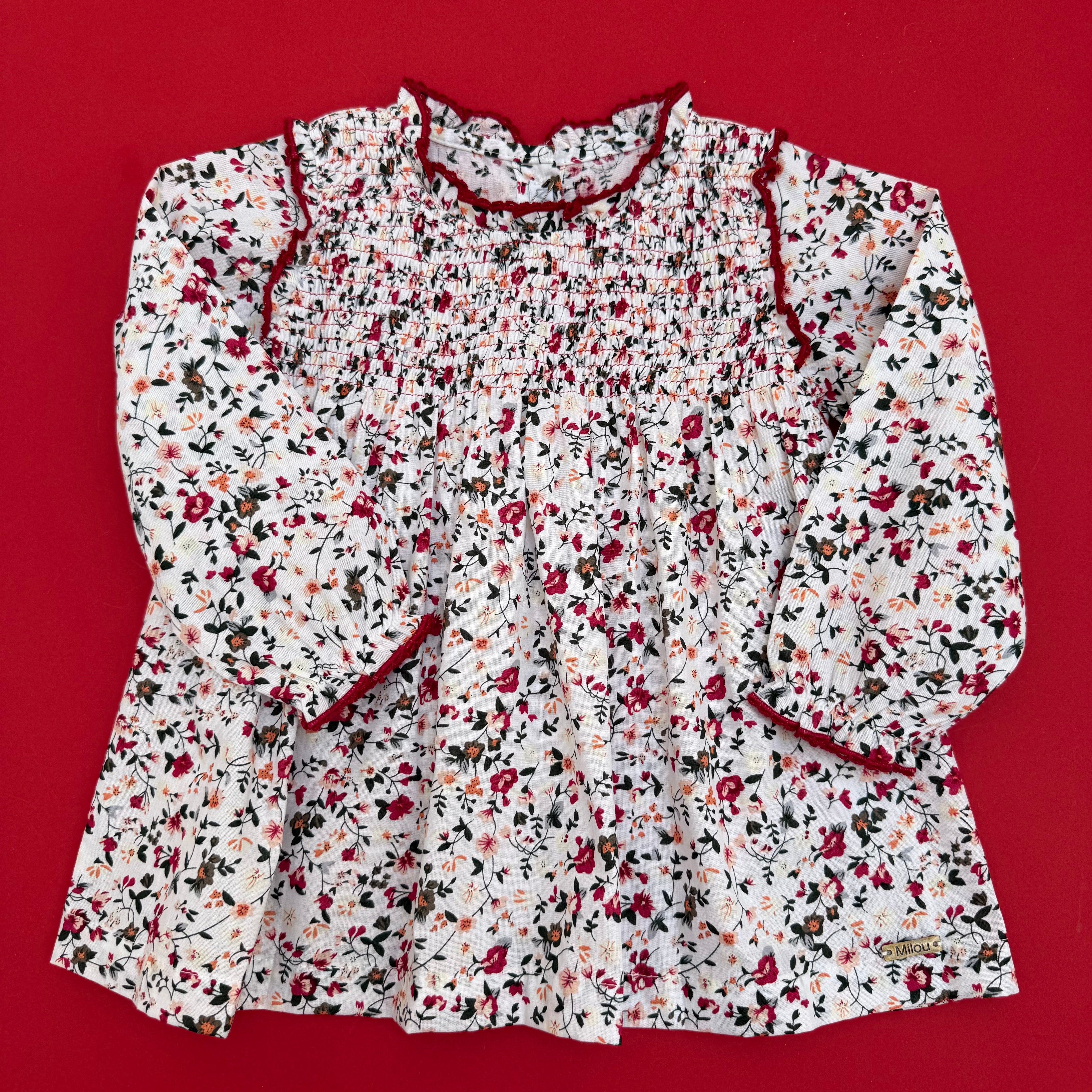 Blusa Kika Flores Rojo