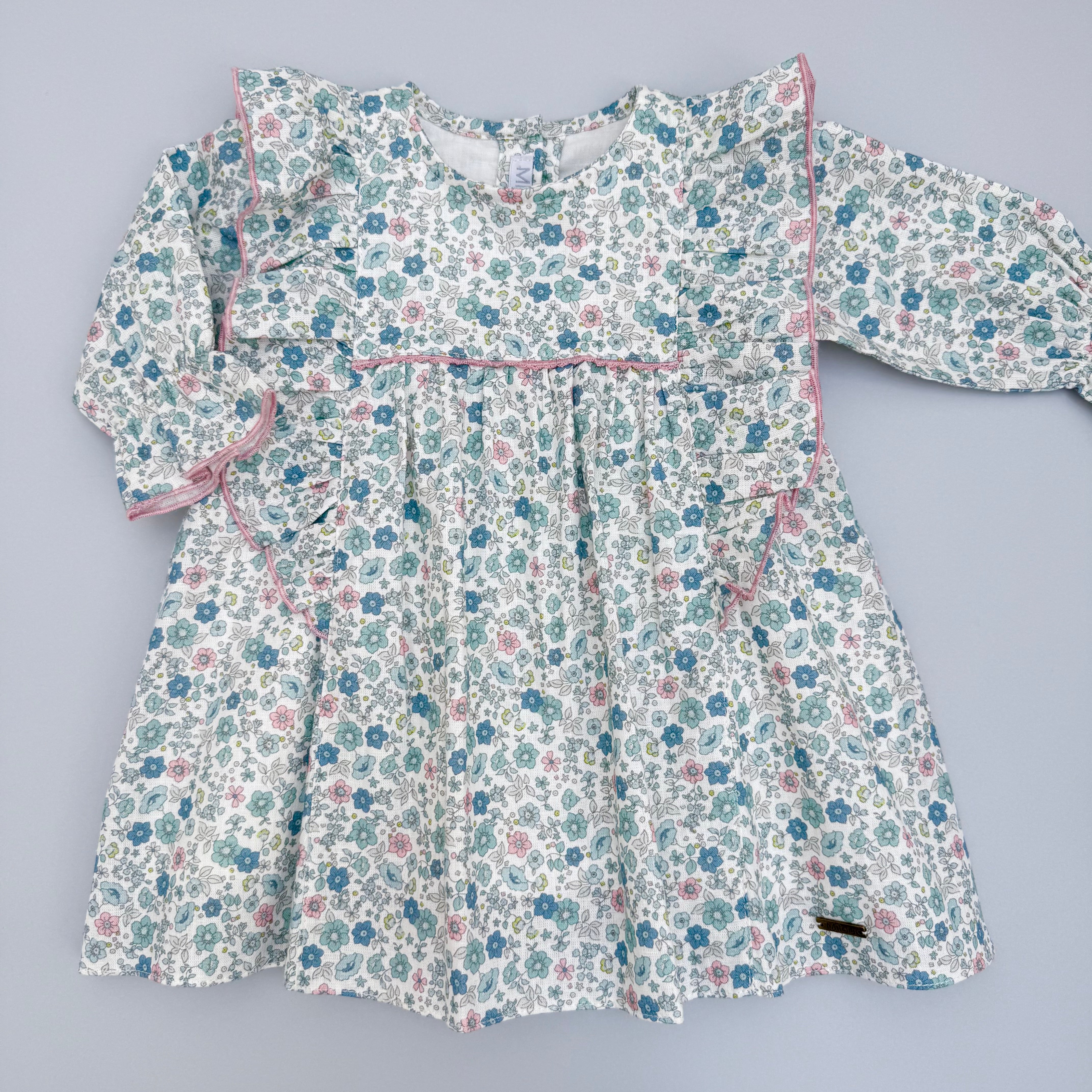 Vestido flores Denim