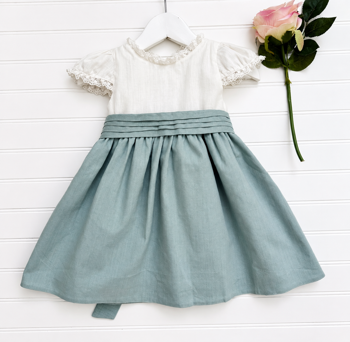 Vestido Jesu lino menta