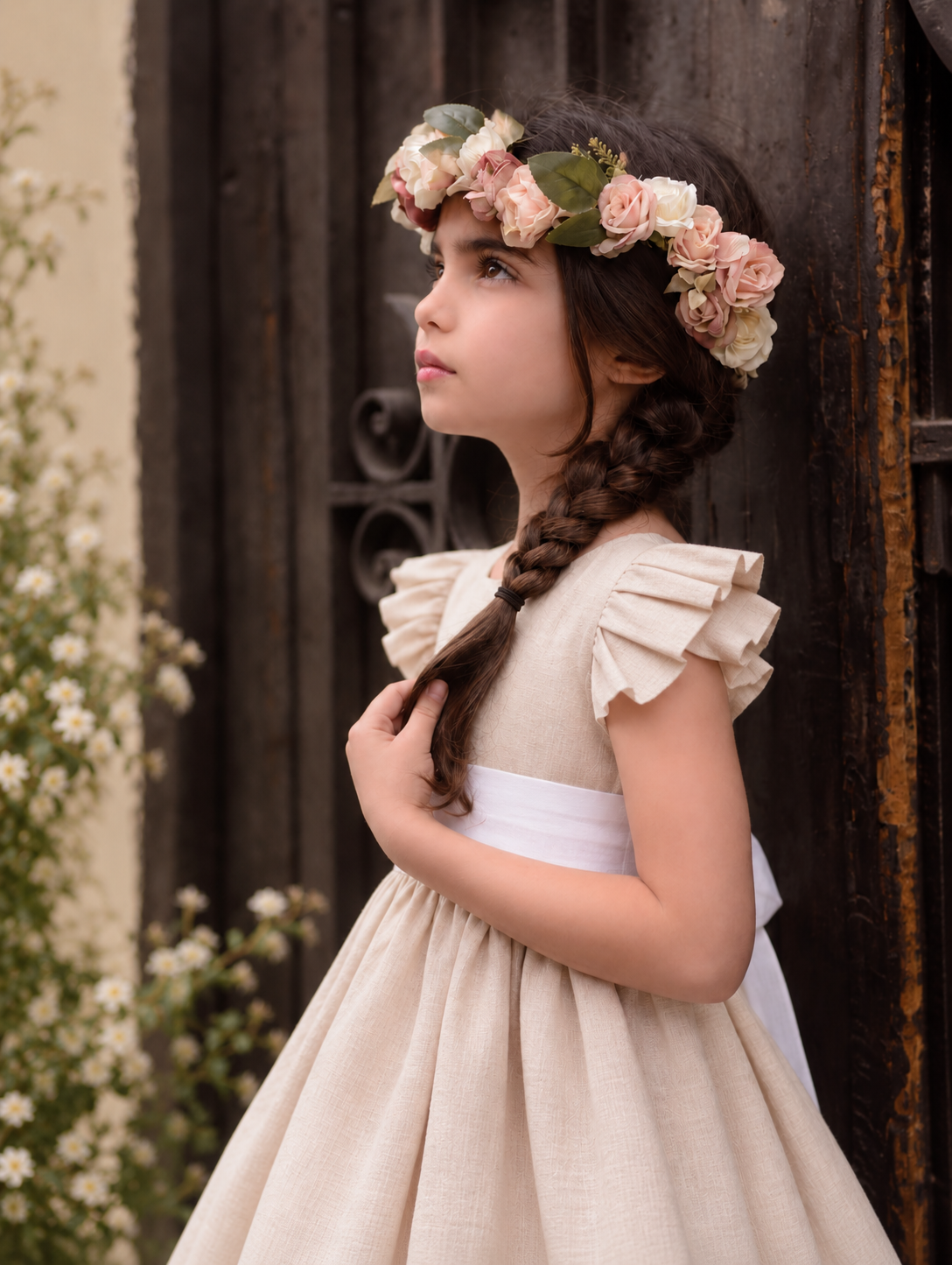Vestido Lino Arena Cinto