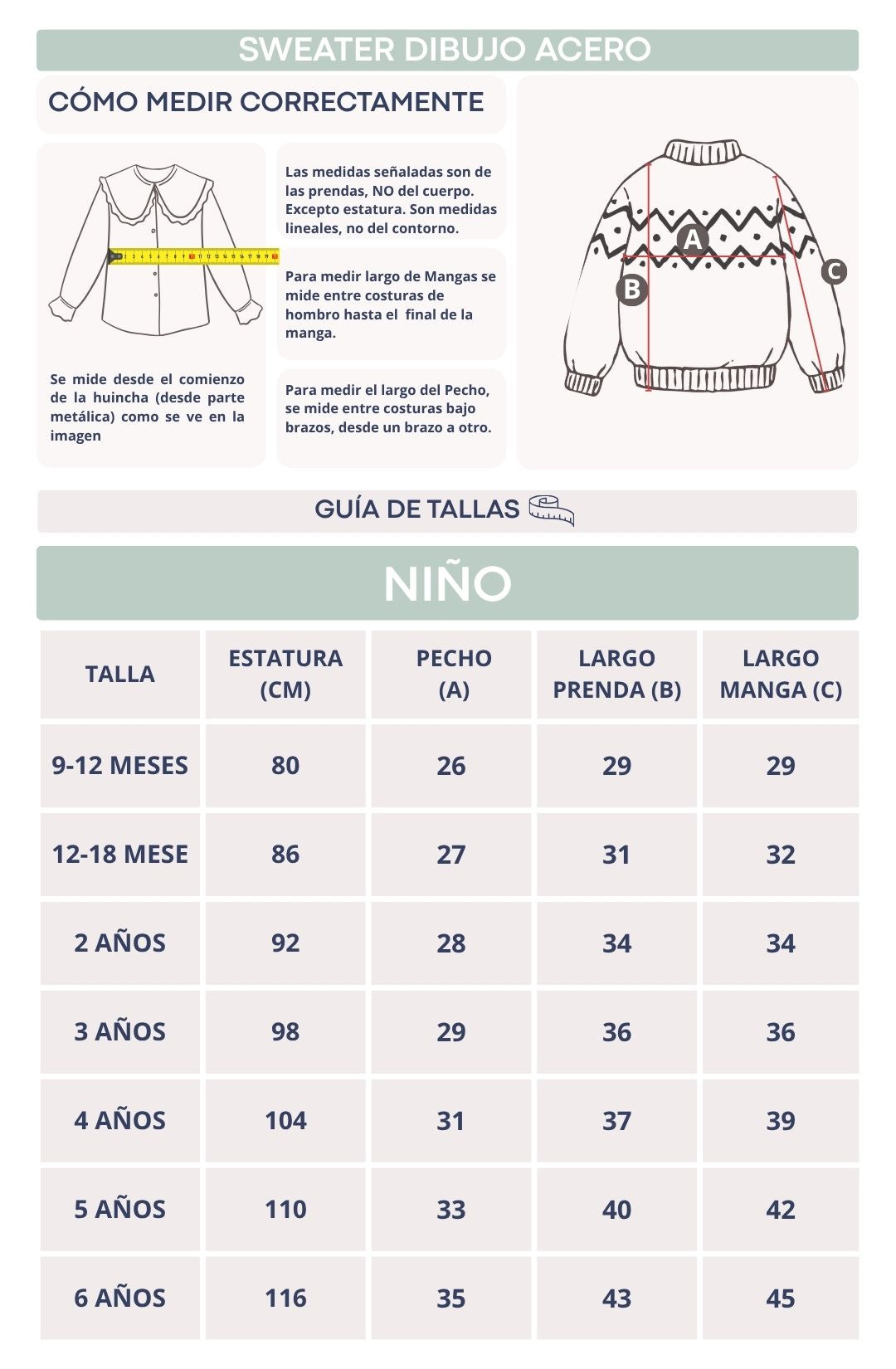 Sweater Dibujo Acero