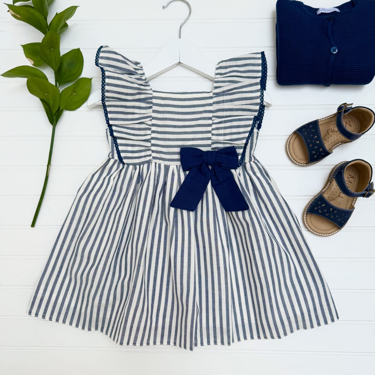Vestido listado azul