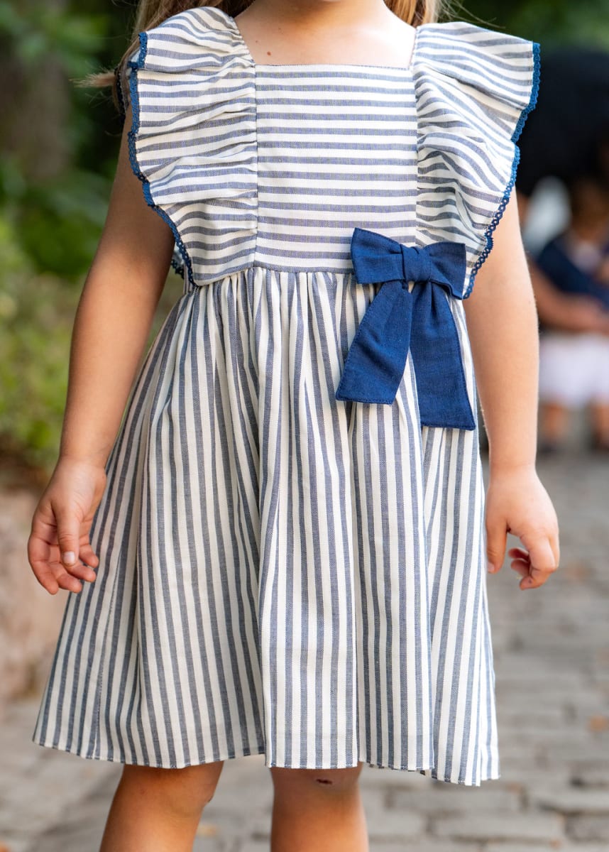 Vestido listado azul