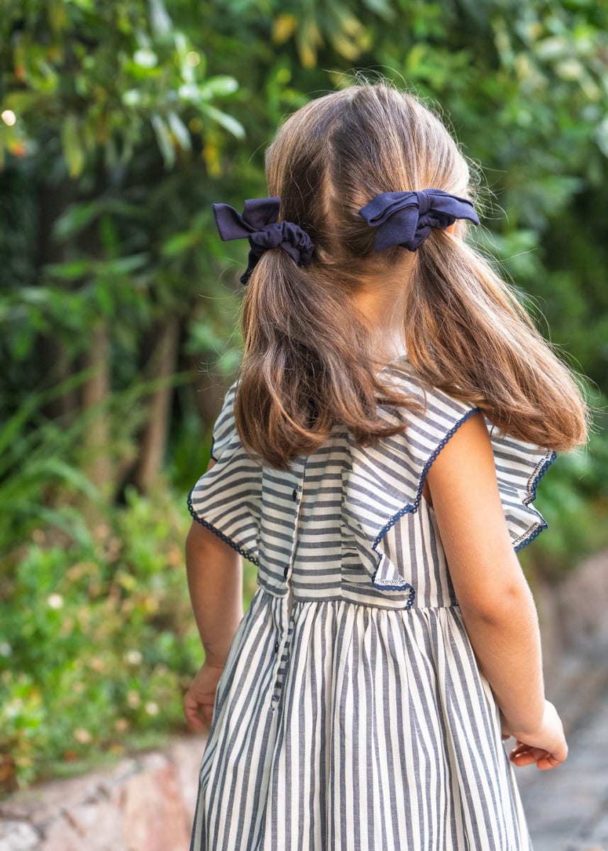 Vestido listado azul