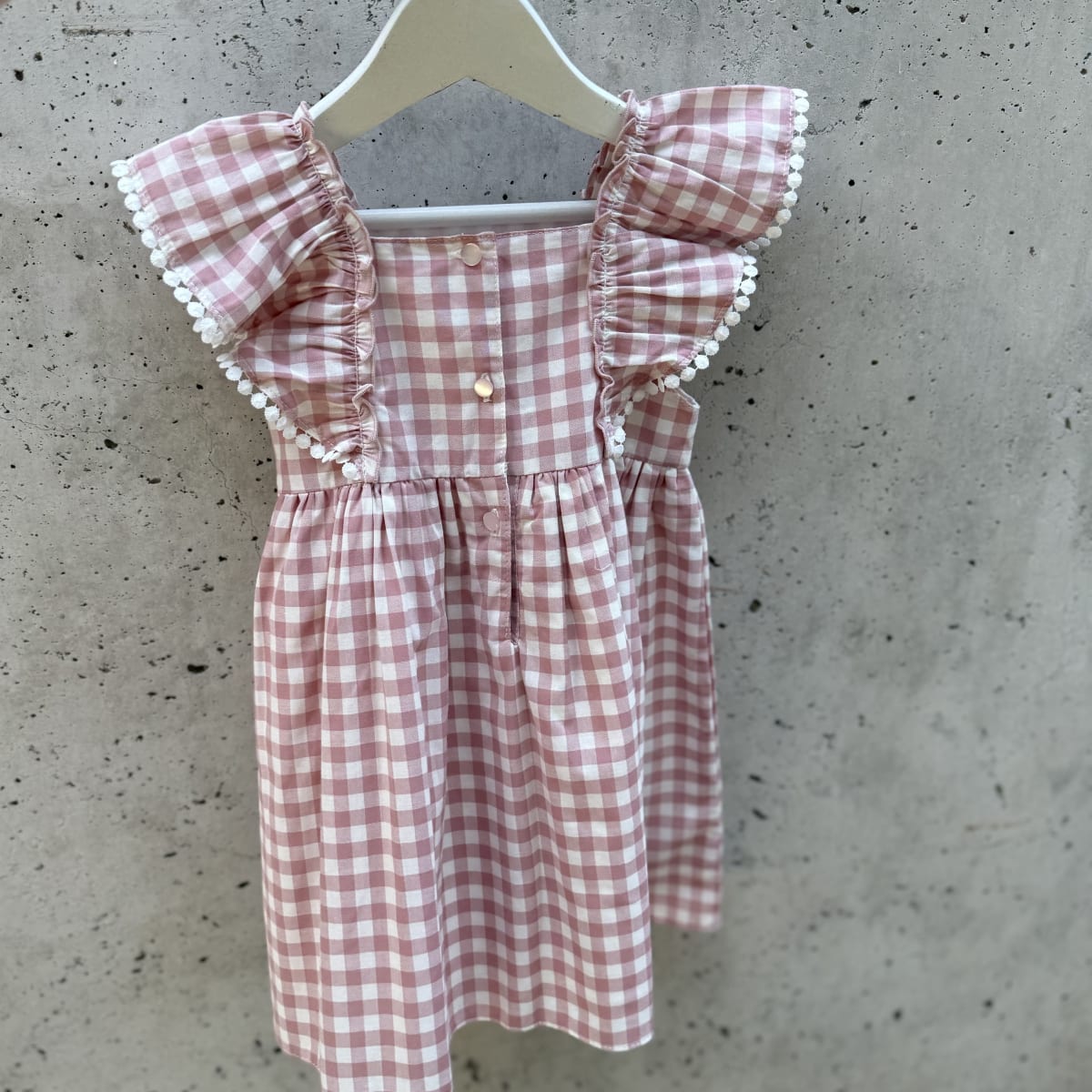 Vestido Vichy Rosa m/c