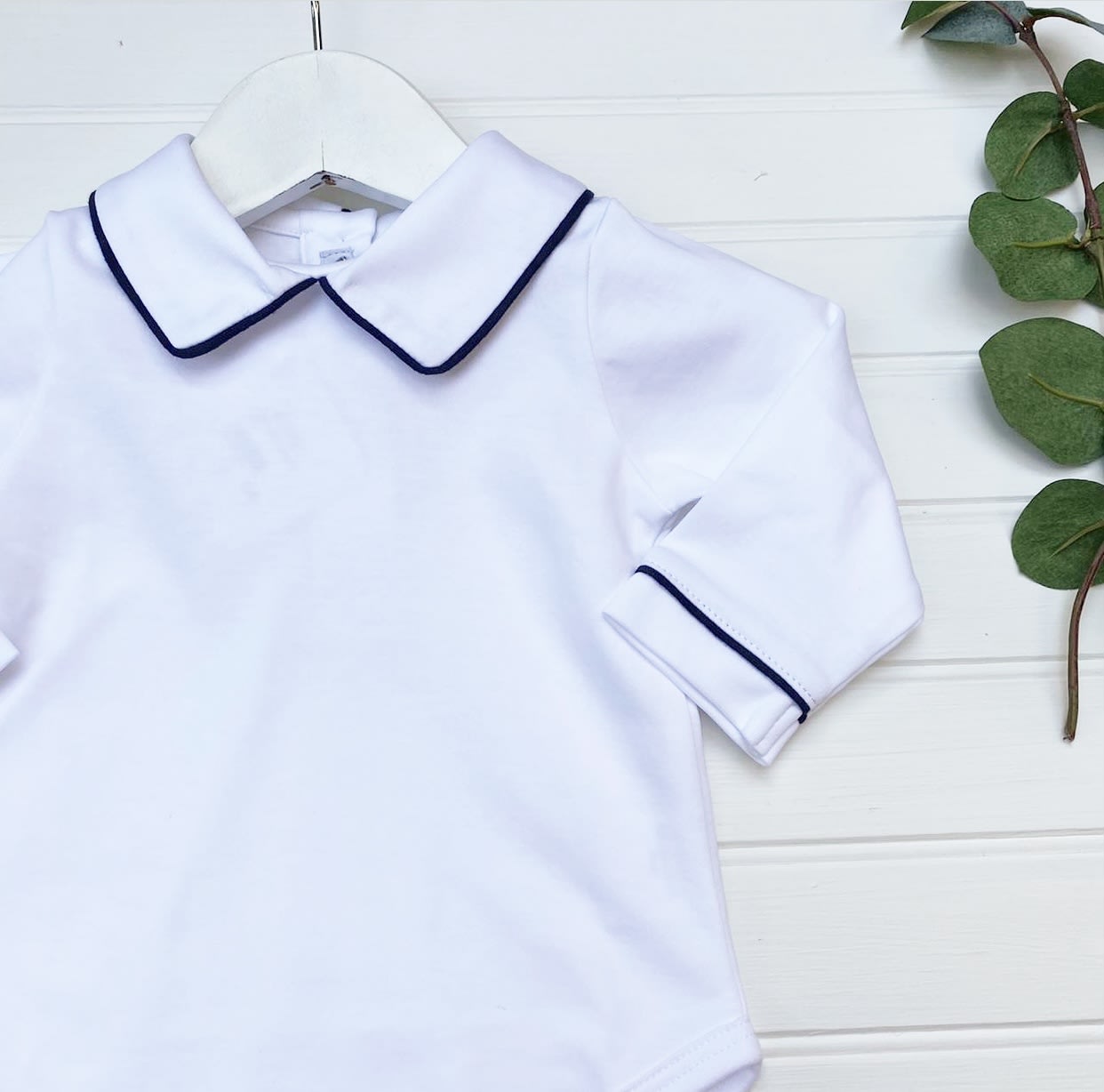 Body Niño M/l Ribete Azul