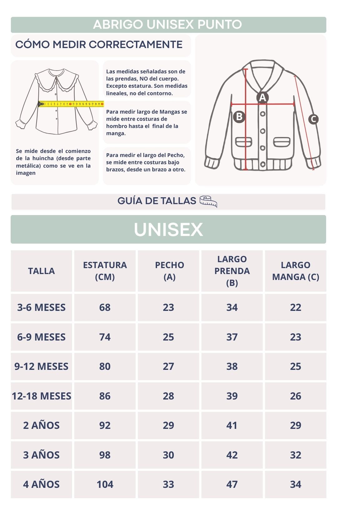 Abrigo Unisex