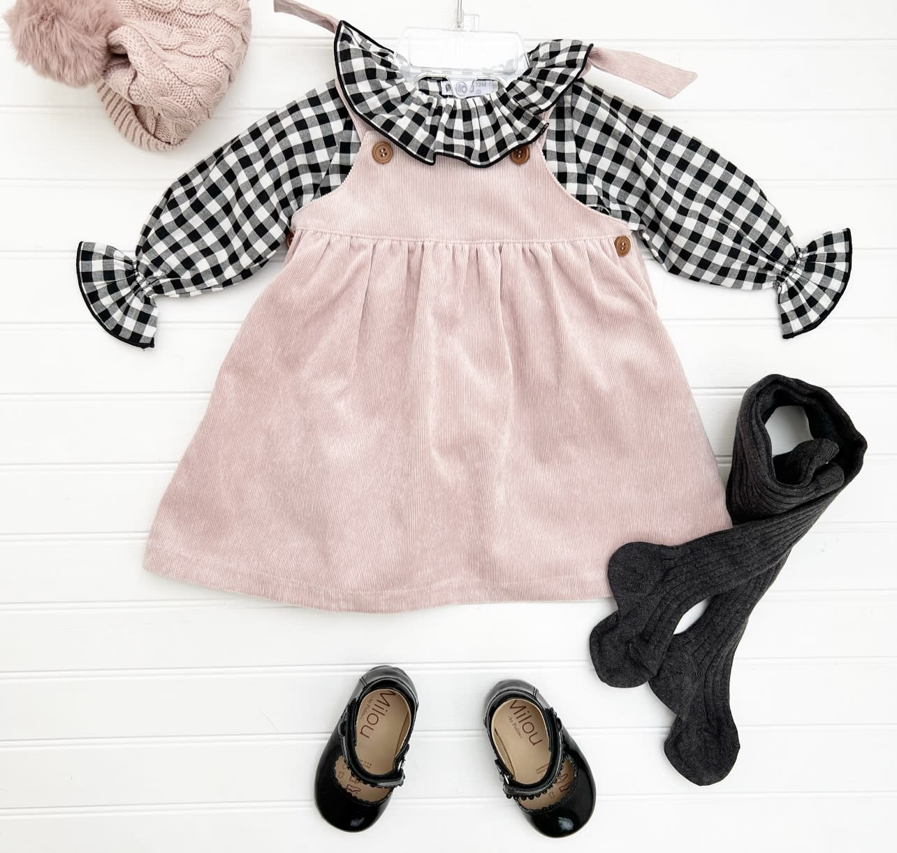 Blusa m/l cuadros neg