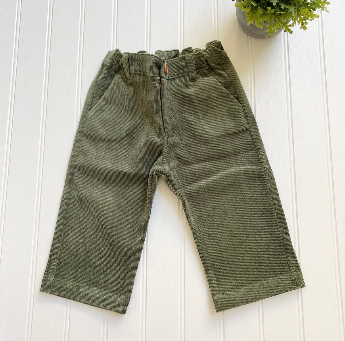 Pantalon niño cot verde