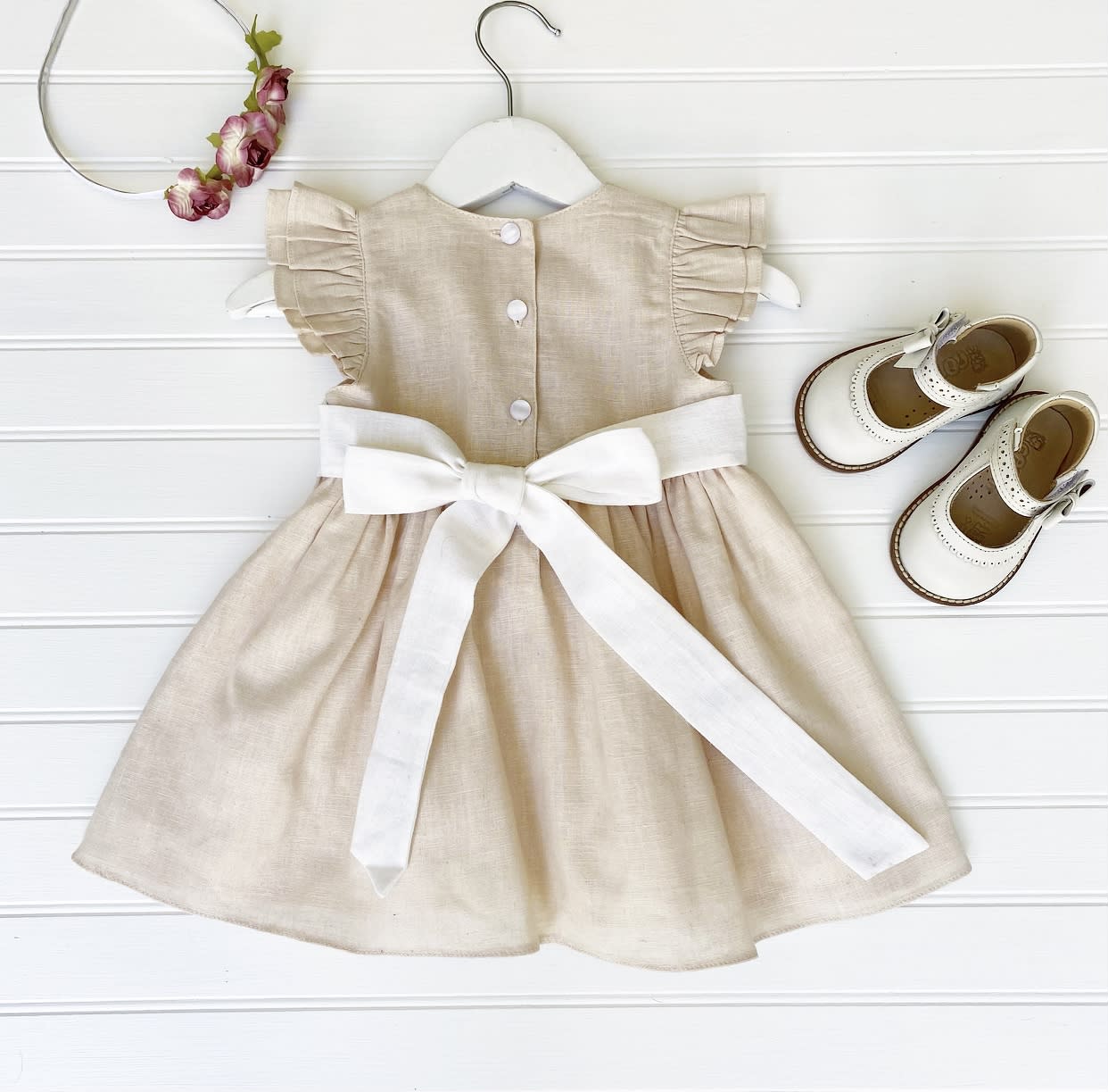 Vestido Lino Arena Cinto