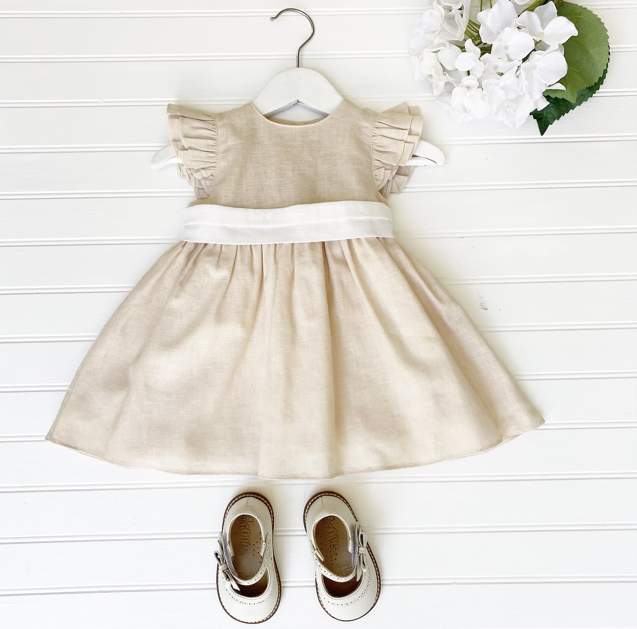 Vestido Lino Arena Cinto