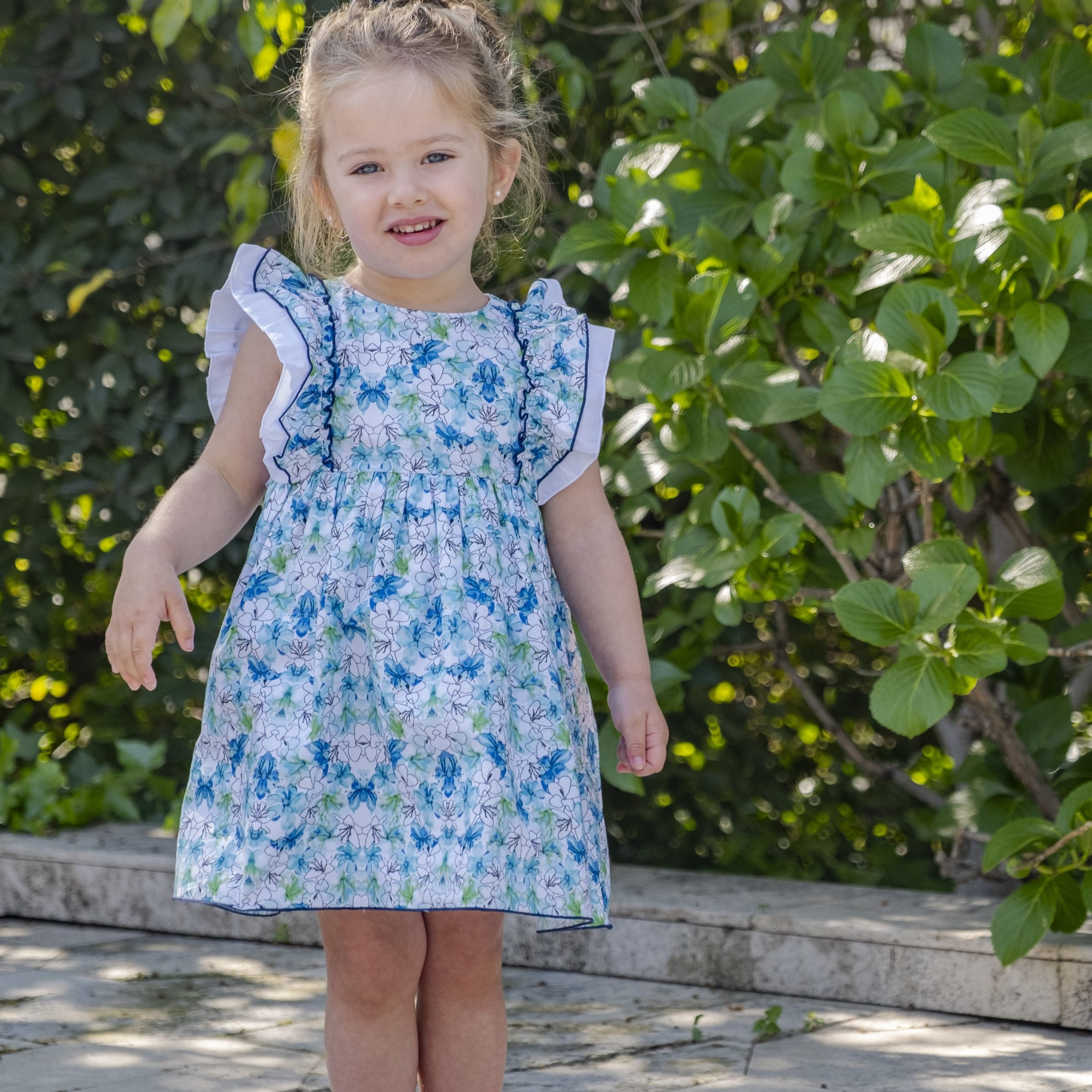 Vestido flores azul