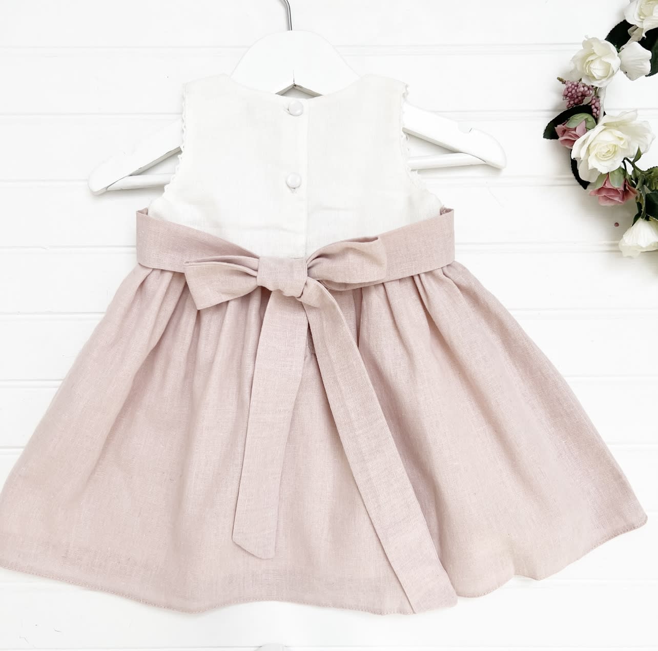 Vestido Bicolor M/c Rosa