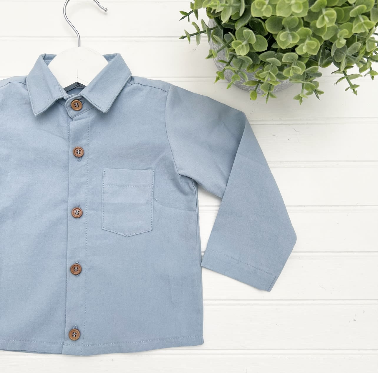 Camisa jeans m/l celeste