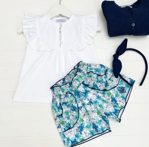 Polera niña pima blanca