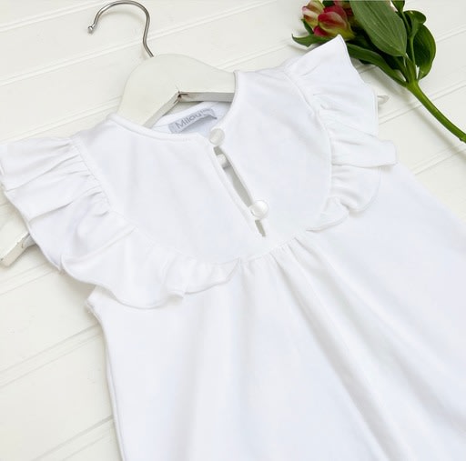 Polera niña pima blanca