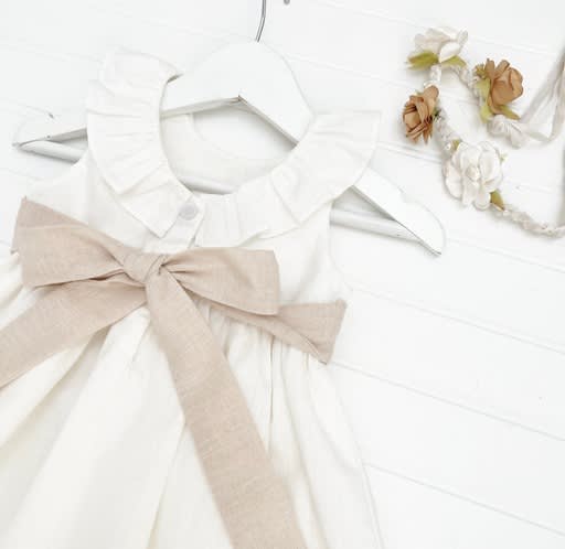 Vestido Anto Lino Cinto Arena