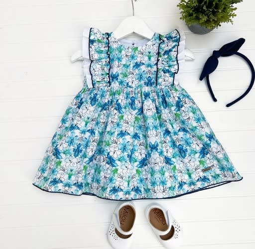 Vestido flores azul