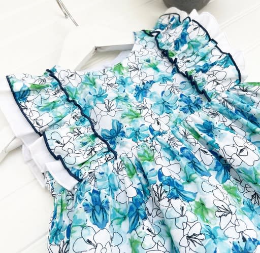 Vestido flores azul