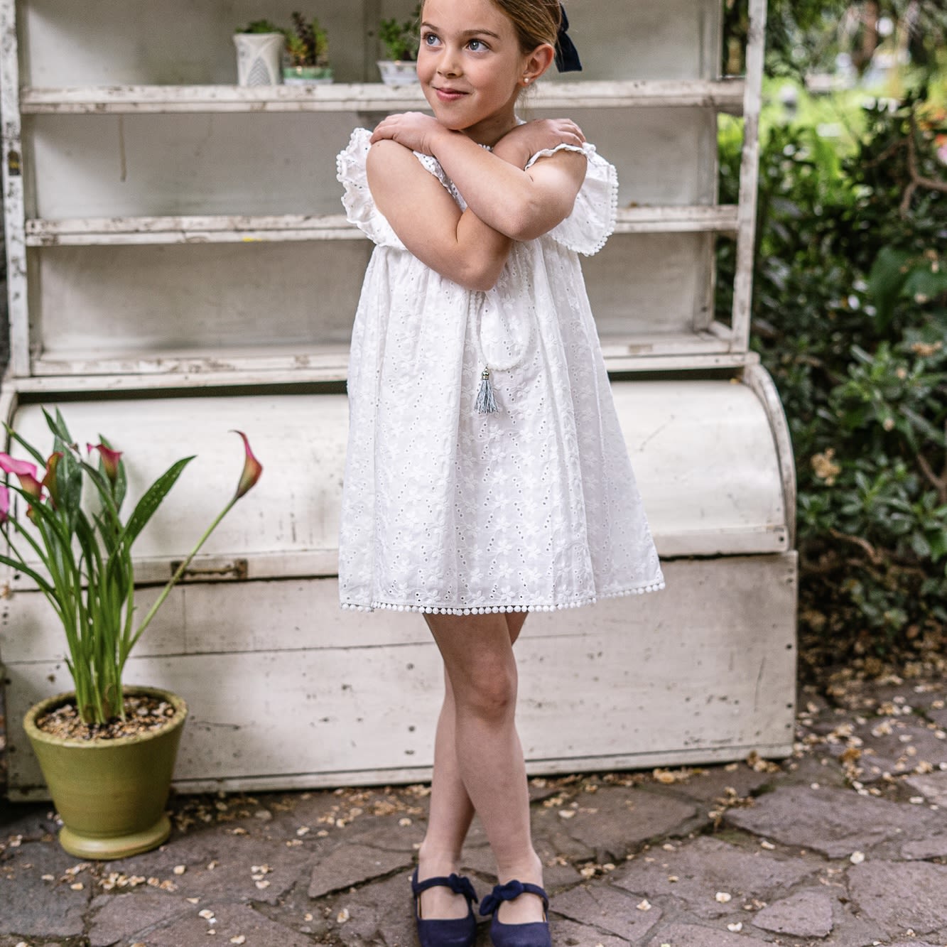 Vestido Broderie Borlas