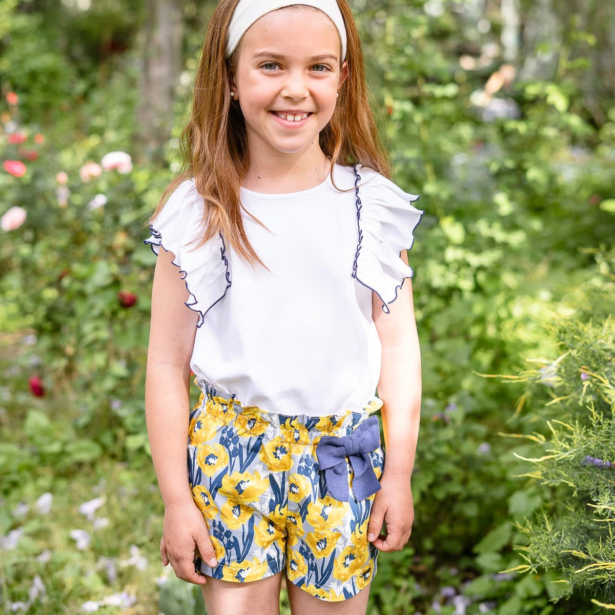 Short flores amarillo