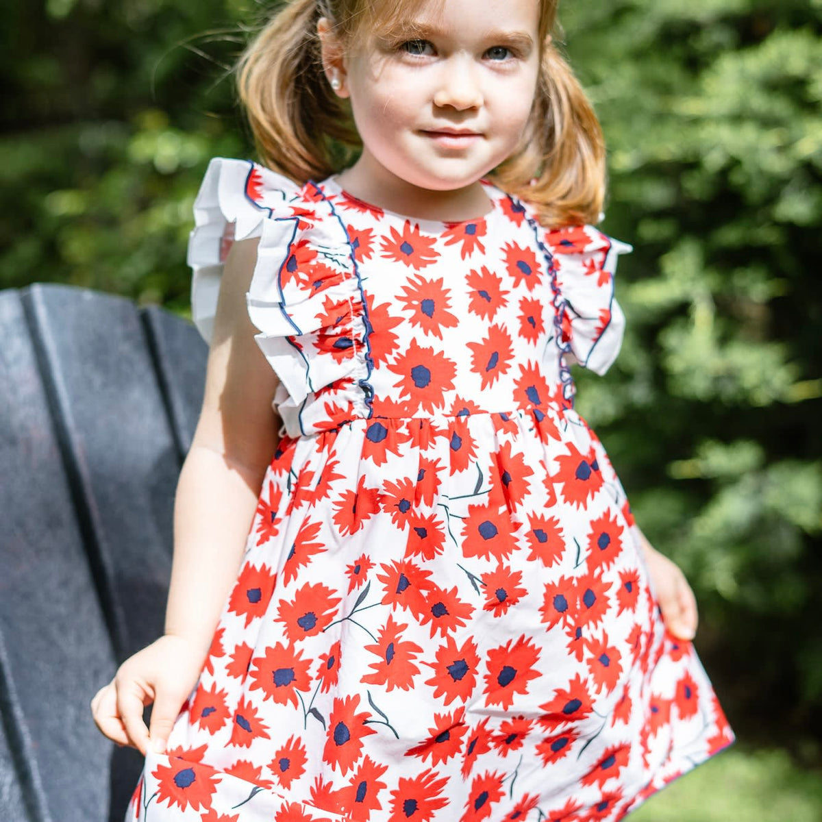 Vestido flor rojo