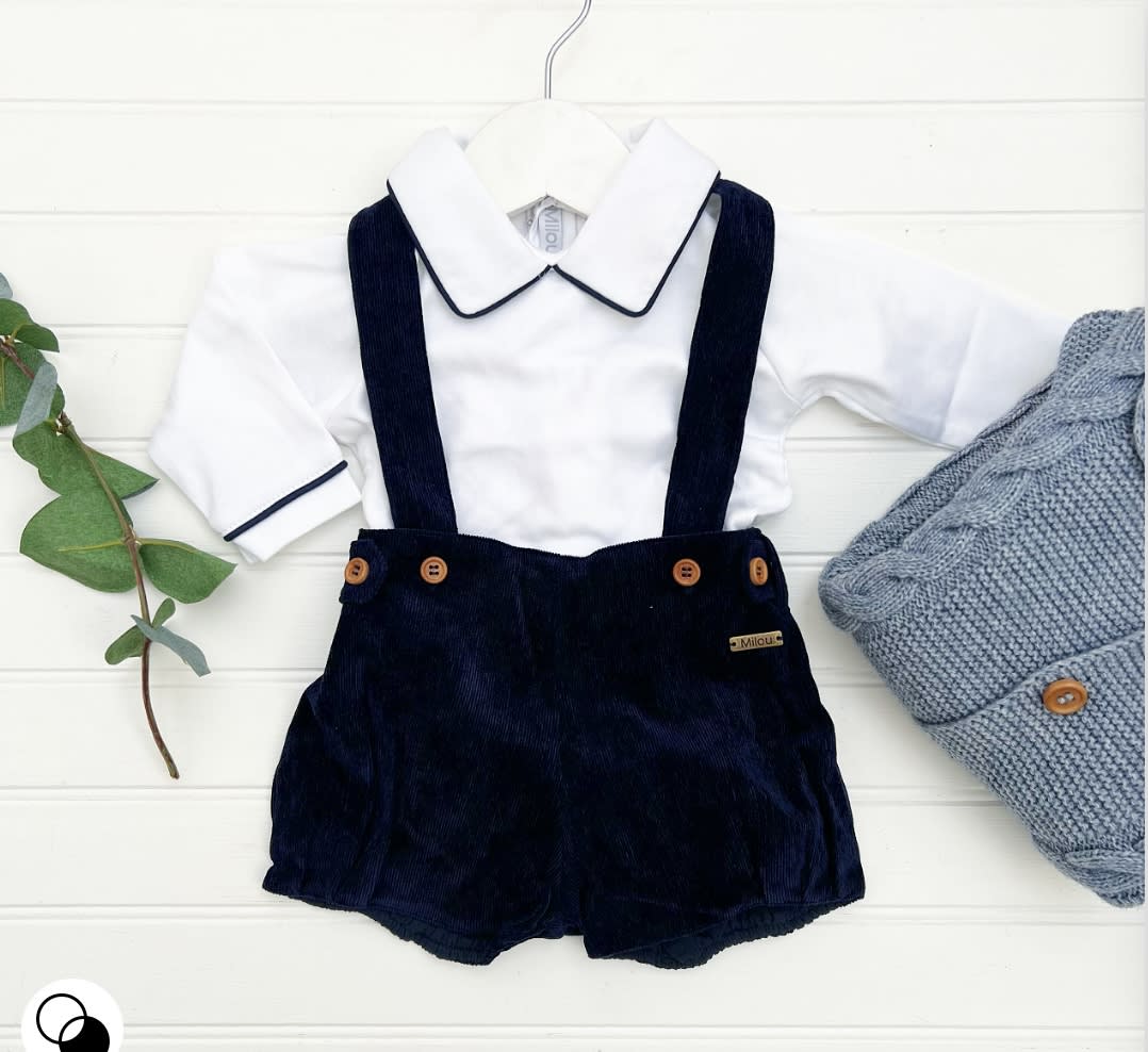 Short Niño Tirantes Azul