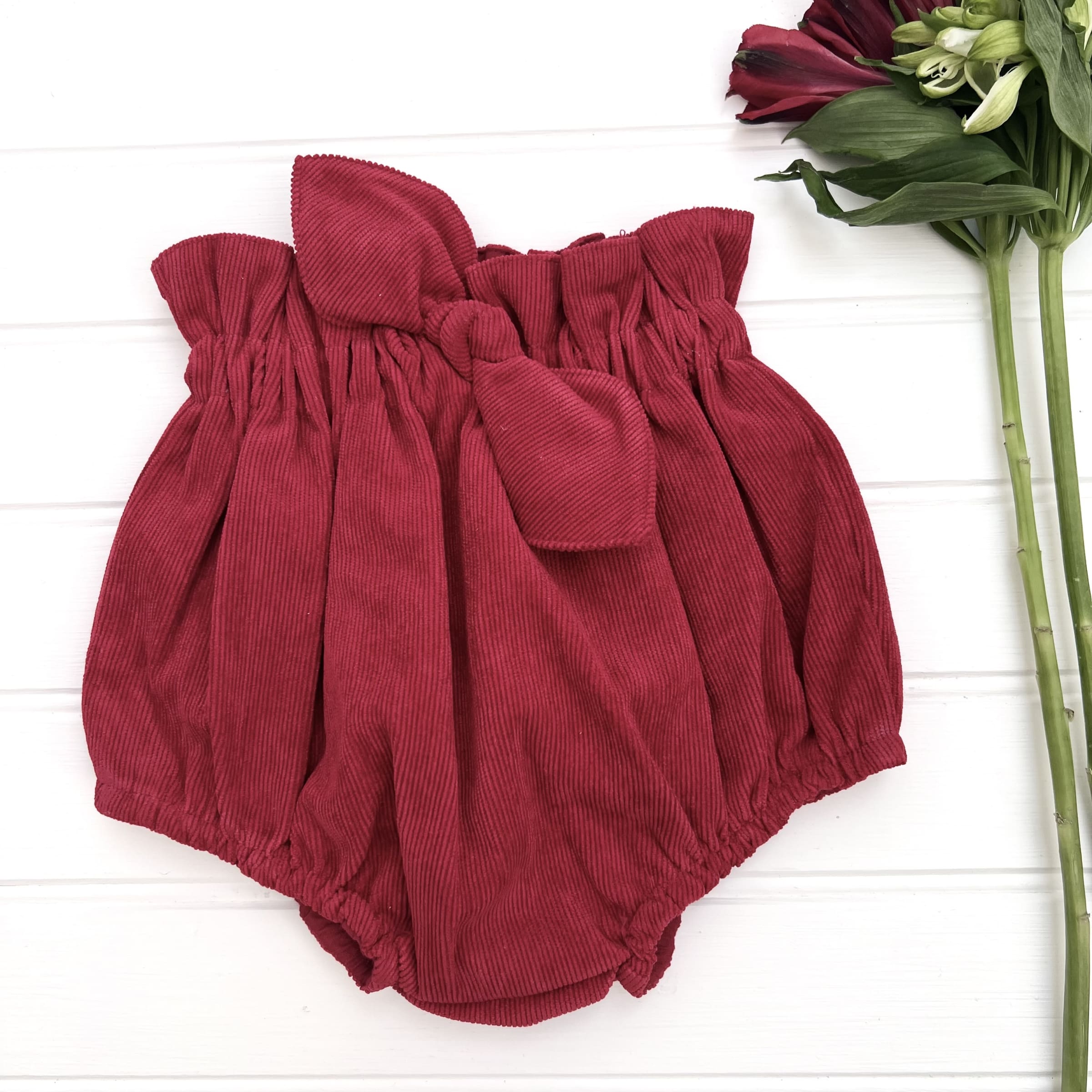 Cubrepañal cotele rojo