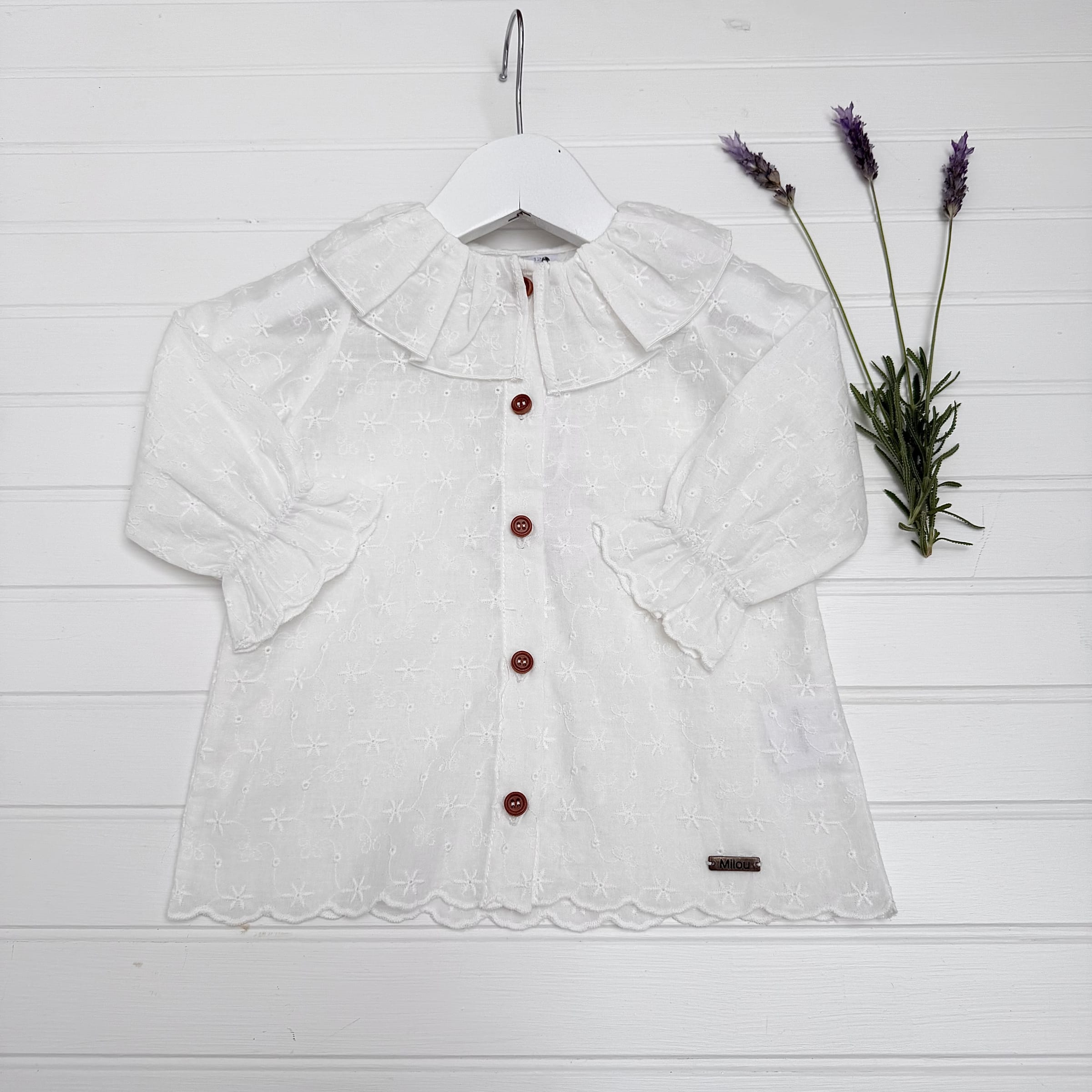 Blusa broderie ml