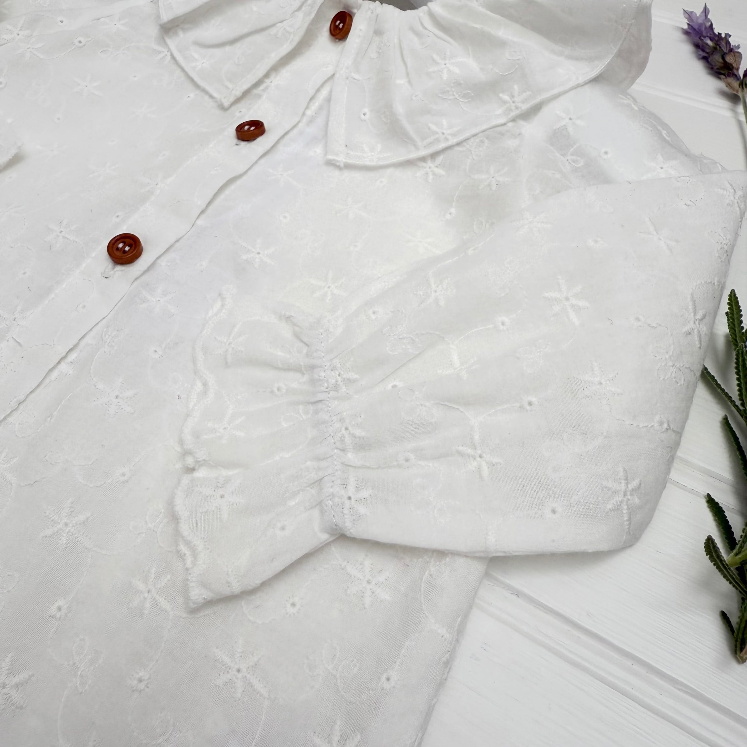 Blusa broderie ml